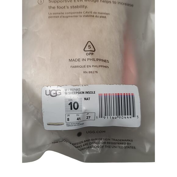 UGG Genuine Sheepskin Replacement Insoles Women's Size 10 Ivory New In Package - Picture 3 of 3